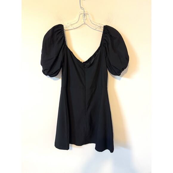 Peppermayo Puff Sleeve Victorian Mini Dress Black Size 6 NEW - Picture 3 of 8